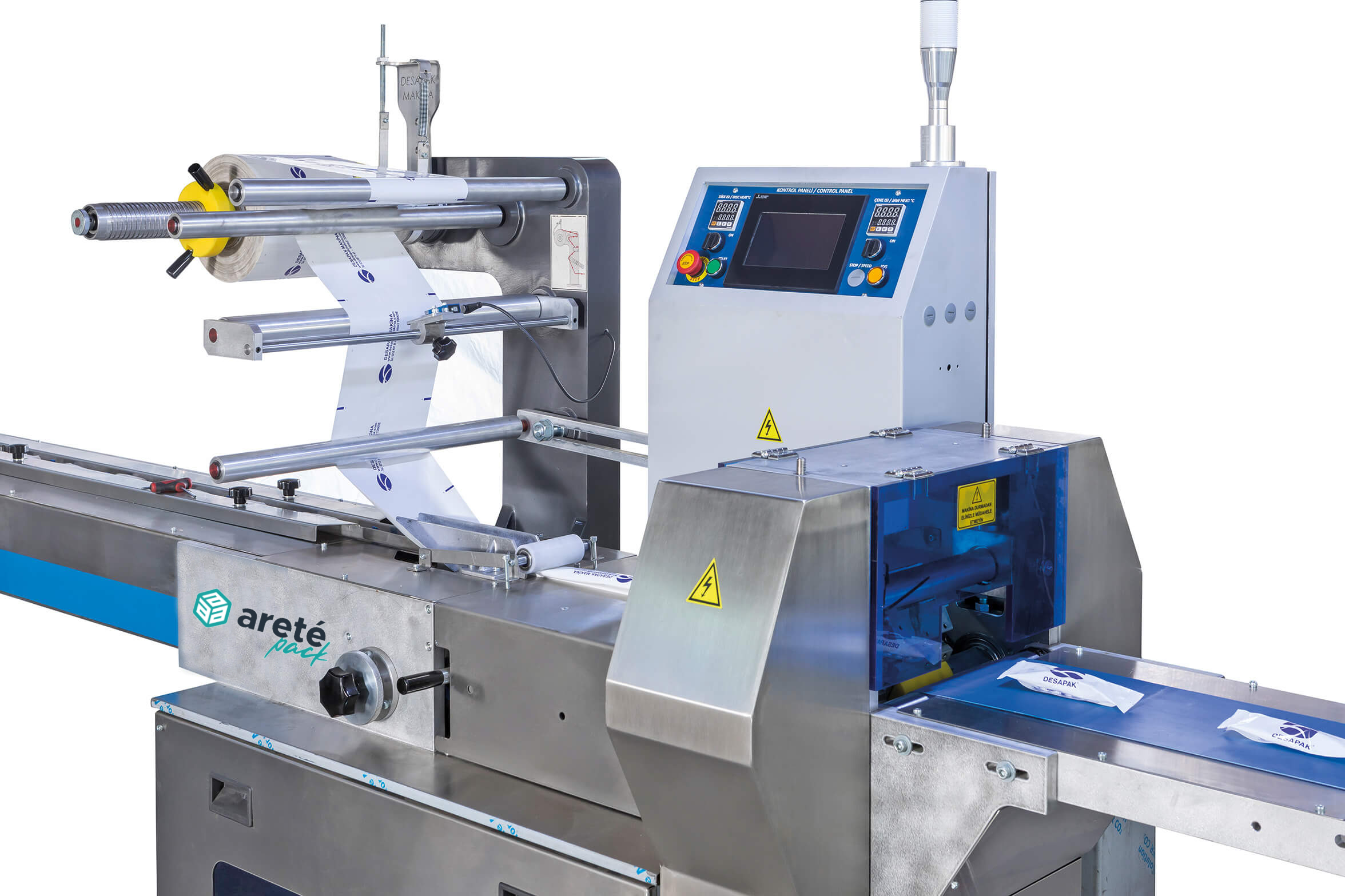 EHT 120WT Flat Wet Wipe Line - Areté Group Packaging Machinery and Conveyor Solutions