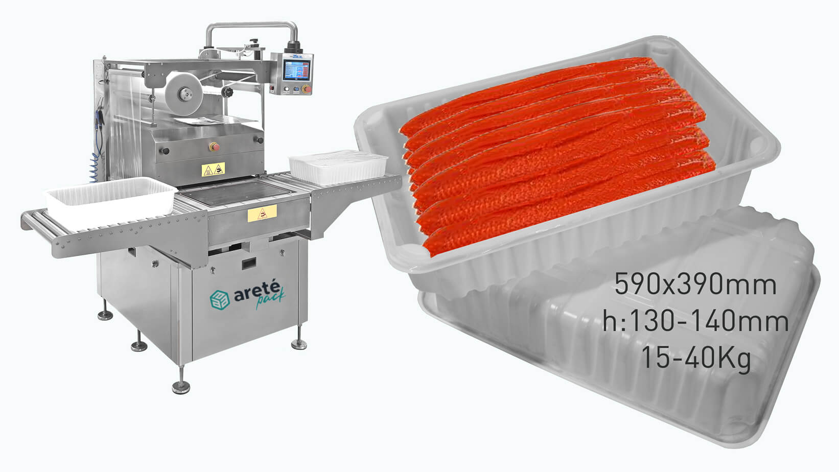 STS 25XL Semi-Automatic MAP Bulk Tray Sealer - Areté Group Packaging Machinery and Conveyor Solutions