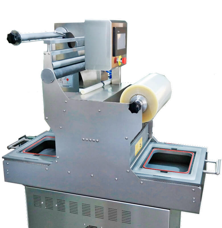 STS 25DS Double Station Semi-Automatic MAP Tray Sealer - Areté Group Packaging Machinery and Conveyor Solutions